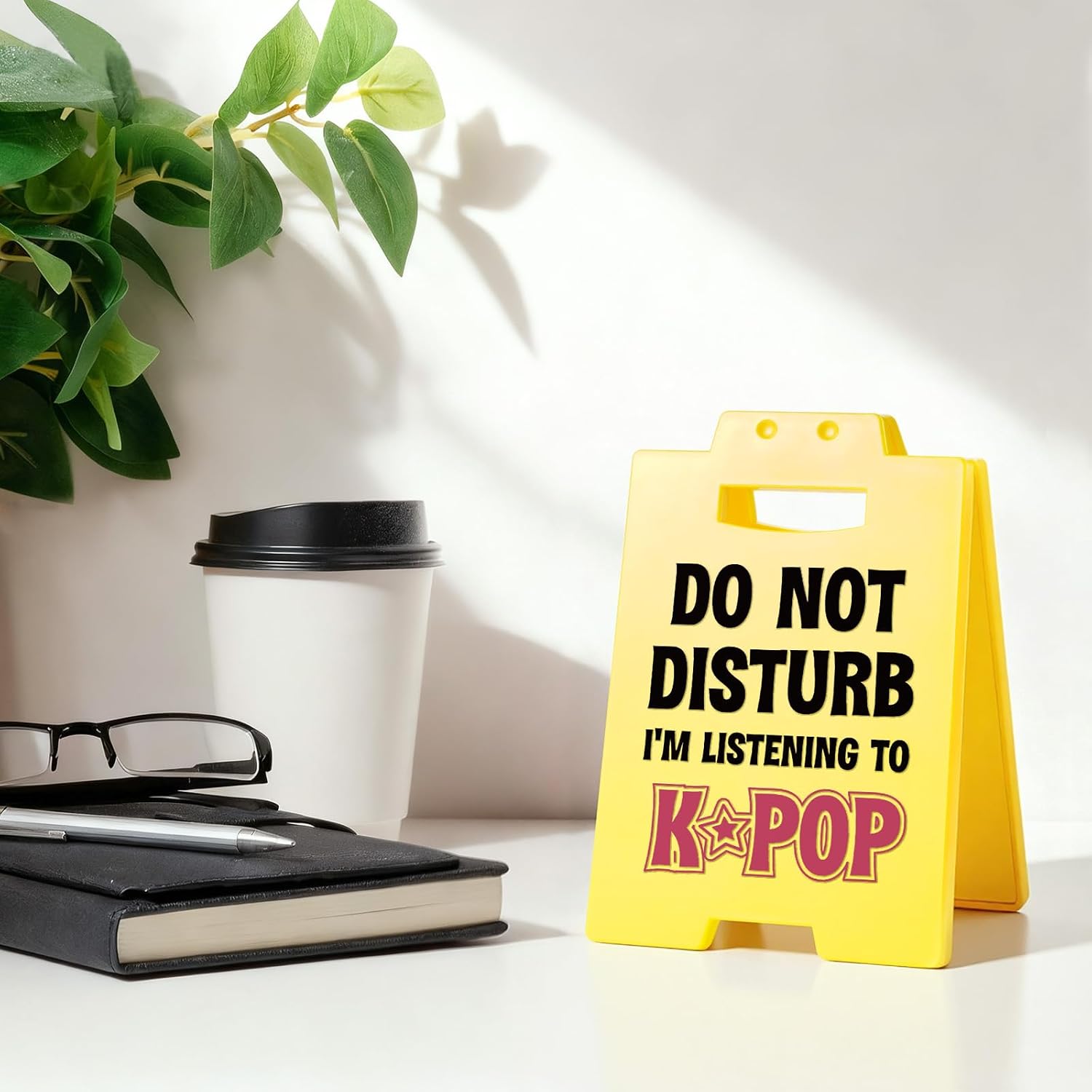 Leebbsin Funny K-pop Gifts for Teen Girls, "Do Not Disturb I'm Listening to K-Pop" Desk Signage, Novelty Room Decor for Teen Girls, K-Pop Fans & Music Lovers, Kpop Merch Gift for Birthday, Christmas, Dorm Room image 5