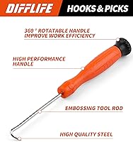 Vista 3 de Juego de 4 piezas de púas y ganchos, sello de aceite para automóvil, junta tórica, mini extractor, extractor de ganchos (4 piezas)