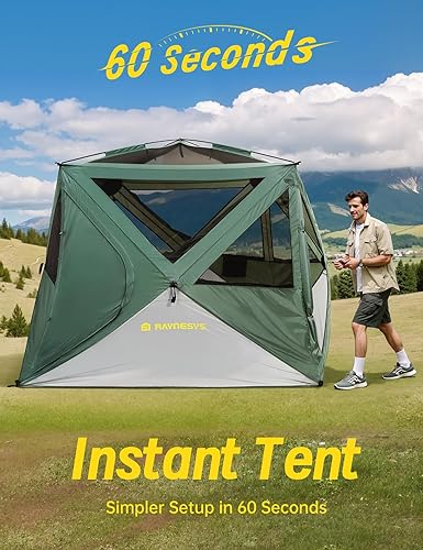 Miniatura 2 de Tienda de campaña para 4 personas para camping, instalación en 60 segundos, tiendas de campaña para 4 personas, tiendas de campaña, resistentes al