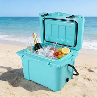 NicBex 25QT Rotomolded Hard Cooler Portable Ice Chest Insulated, Blue