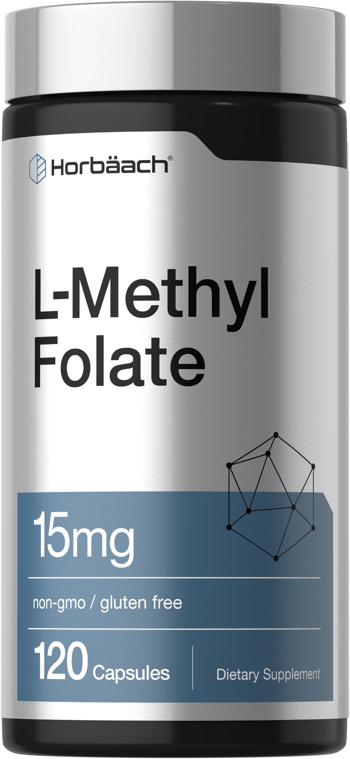 Horbäach L Methylfolate 15 mg | 120 Capsules | 5-MTHF