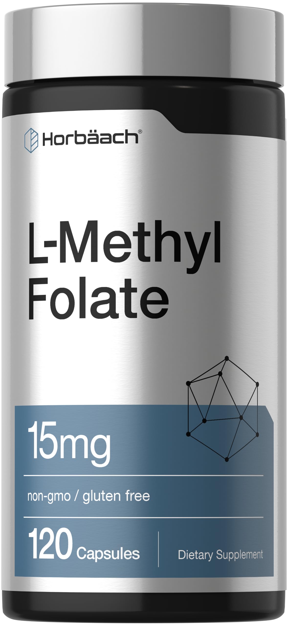Horbäach L Methylfolate 15 mg | 120 Capsules | 5-MTHF