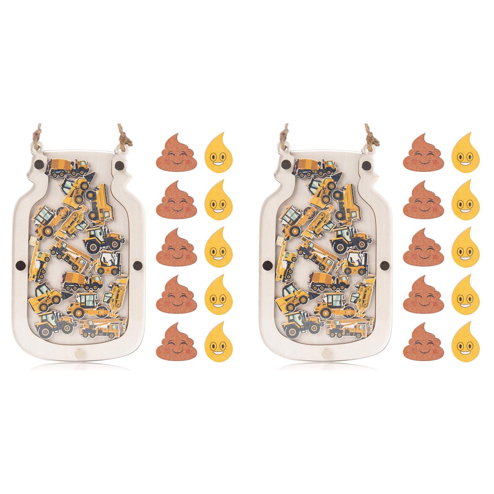 Hndhbfgrt 2 Set Reward Jar for Kids Classroom Reward Chart Truck Ocean Themed Potty Training Rewards Behavior Chart A