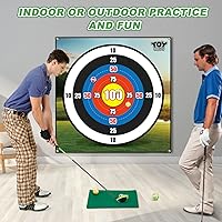 Vista 4 de TOY Life Chipping - Tapetes de práctica de golf, juego de golf, tapete de entrenamiento para interiores y exteriores, para adultos, familia, niños
