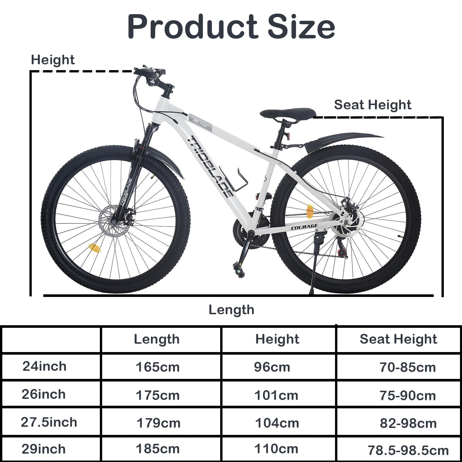 Amazon | TRIOBLADE 24/26/27.5/29インチ マウンテンバイク 21