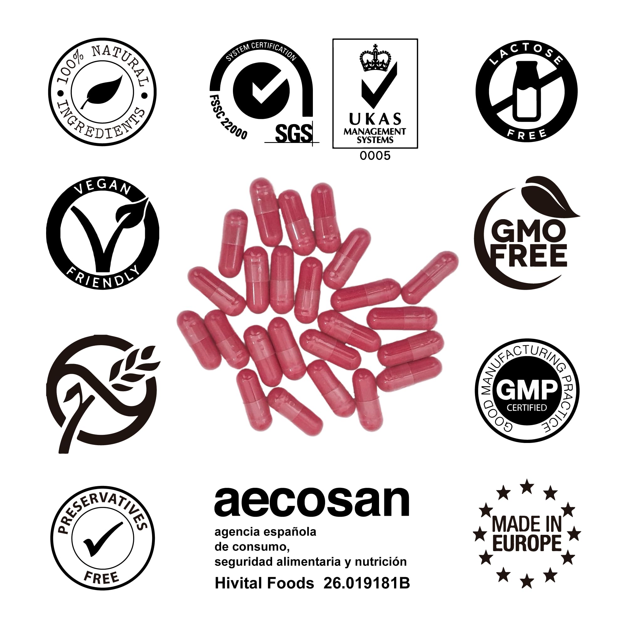 Barbabietola 6000 mg. 180 capsule vegane per 6 mesi di trattamento. Estratto Naturale di Beetroot. Prodotto in Europa da HIVITAL