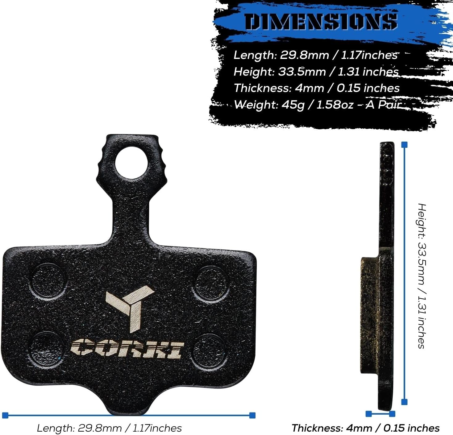 2 Pairs Disc Brake Pads for Sram Avid Elixir 1 3 5 7 9 R ER CR Mag Level TL T Sram XX X7 X9 XXWC DB1 DB3 DB5(Resin,Semi-Metallic,Sintered Metal)