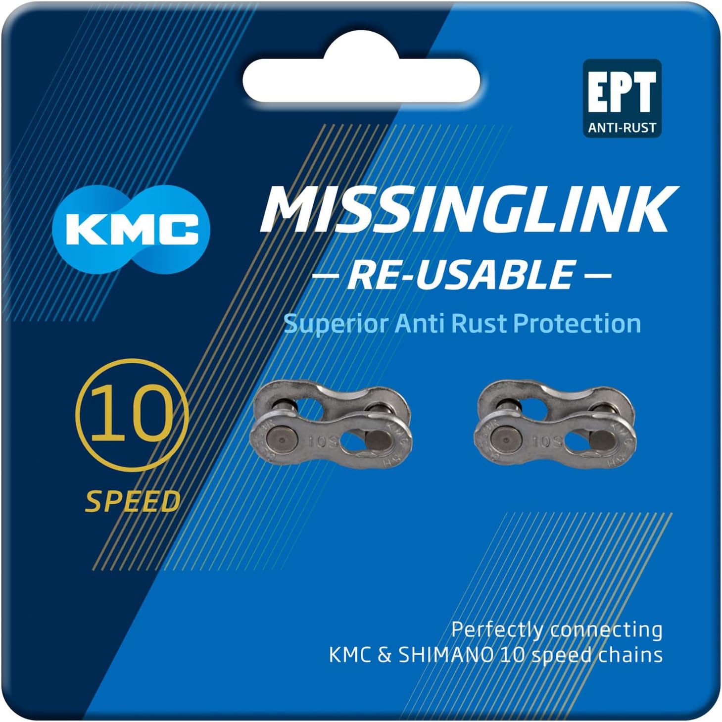 KMC Unisex's 10 Speed EPT MissingLink Joining Link, Dark Silver, 2 Pairs