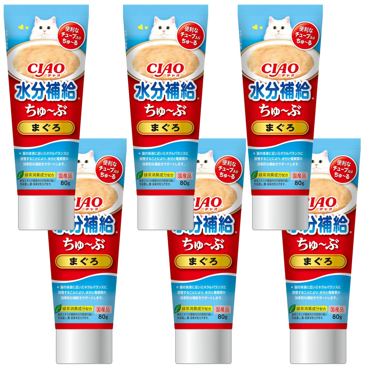 Amazon | CIAO (チャオ) ちゅ~ぶ 水分補給 まぐろ 80g 6個セット