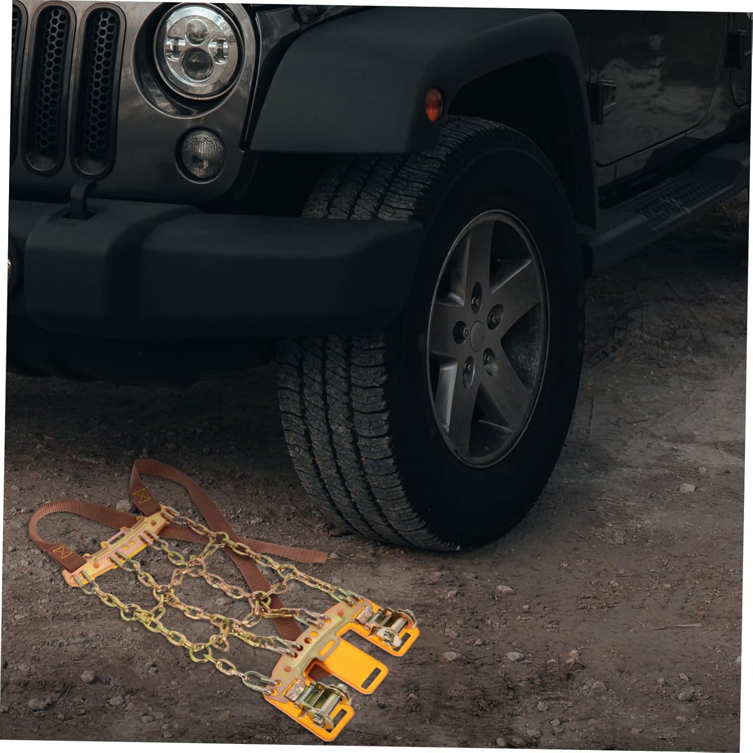 Adjustable Snow Tire Chains for Cars Suvs and Pickup Trucks Fit Nonslip Traction Chains for Snow and Mud Tire