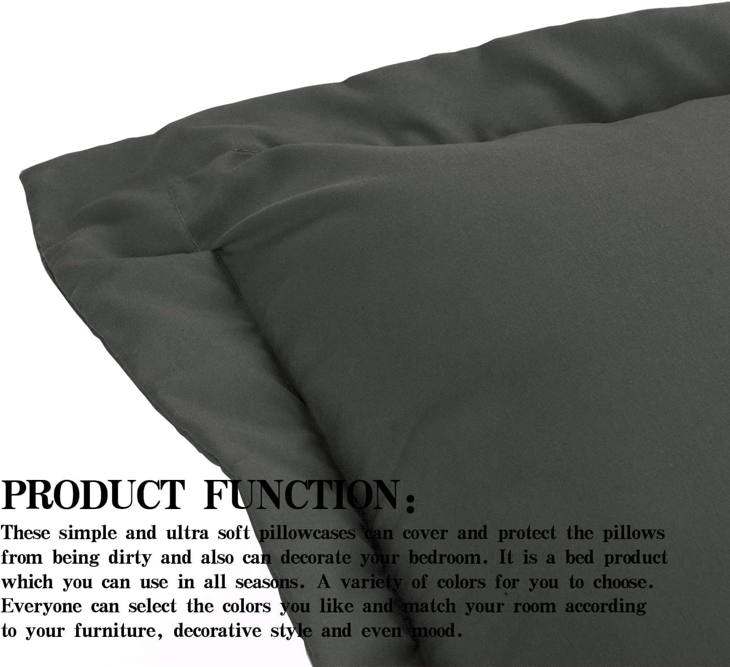 Prashi Bedding Euro Sham Covers 24x24 Inch Set of 2-600 Thread Count |100% Egyptian Cotton Euro Pillow Covers with Envelope Closure | Soft & Breathable Euro Pillow Shams for Bedroom & Sofa Dark Gray
