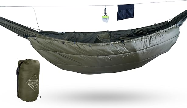 Onewind Hammock Underquilt for Camping, Full Length and Lightweight Hammock Quilts with Insulation for Camping, Hiking, Backpacking, OD Green