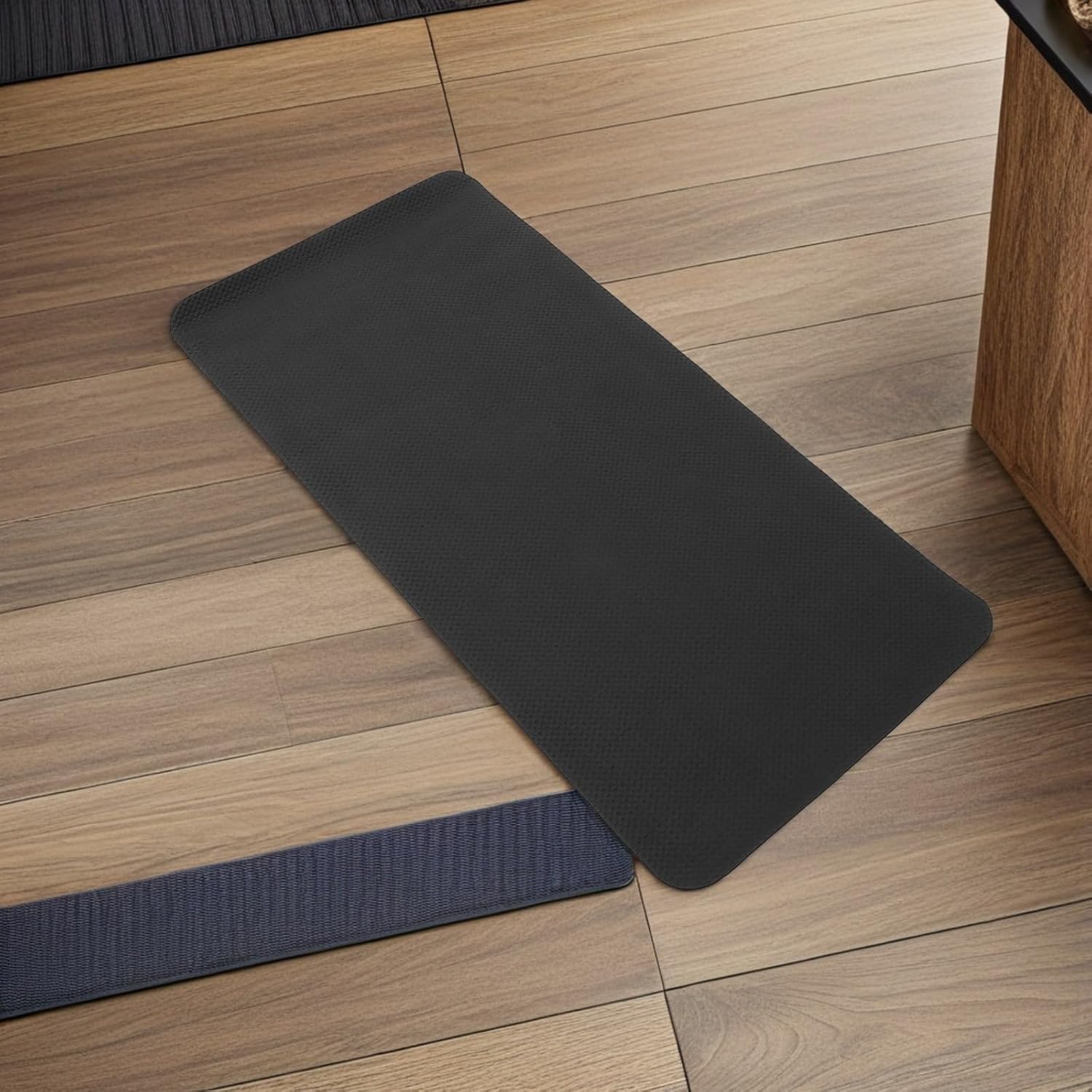 Wakauto Nbr Treadmill Mat and Exercise Gym Pad Noise Insulation Mat for Home Workout, 1200x600x4mm Black Anti-Vibration Floor Protector for Fitness Equipment
