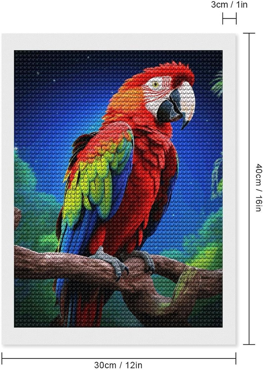 YKLBV Diamond Art Kits for Adults Diamond Painting Kits for Adults DIY Paint with Round Full Drill Diamonds Paintings Parrot Gem Art for Home Wall Decor Gift