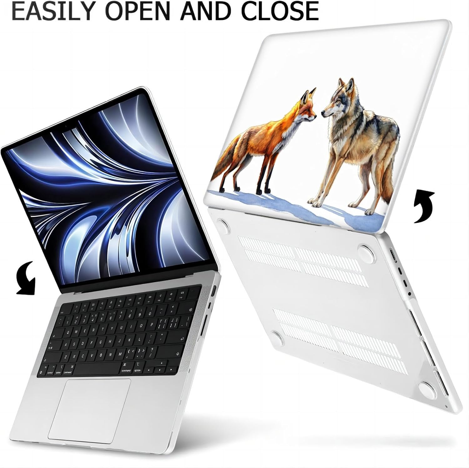 Compatible with MacBook Neo 13-inch, Hard Shell Case with Keyboard Cover and Screen Protector (A3404 A18 Pro chip, 2026 Release) - Wolf and Fox MC21789