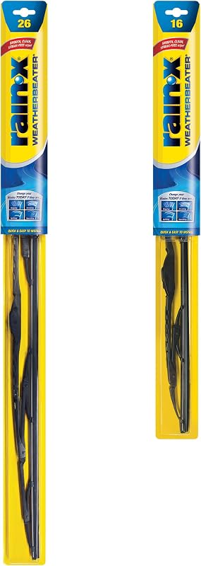 Palhetas do limpador de para-brisa Rain-X WeatherBeater 820147, 26" e 16" – Par