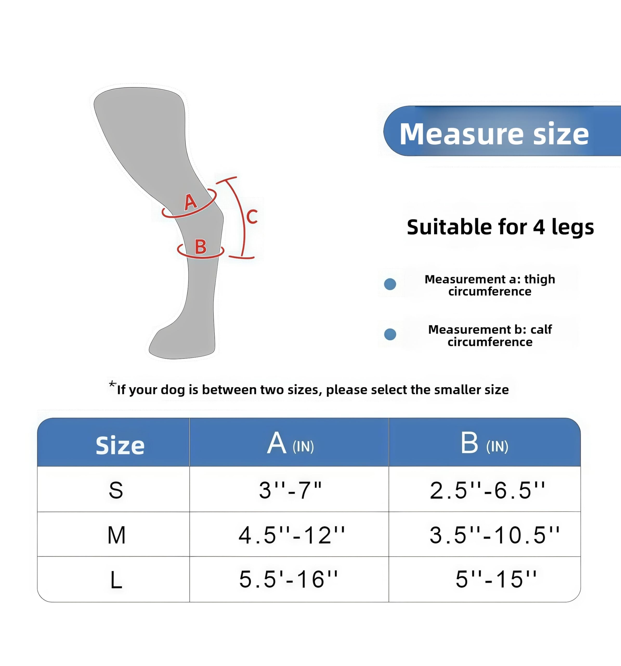 Condition photo showing Brand New for Size Medium Dog Hip Brace and acl Brace hind Leg for Injury and Sprain Protection - Compression Wraps for Legs, Knee Brace for Torn Acl, Elbow Protector - Wound Care and Stability Support(S)