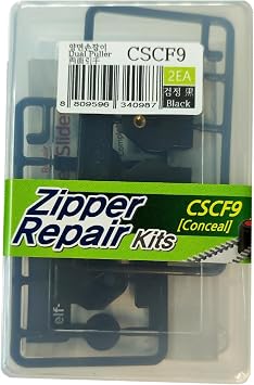 GODO CSCF9-2EA Conceal Zipper Slider Repair Replacement Kits - #9 Single or Double Puller
