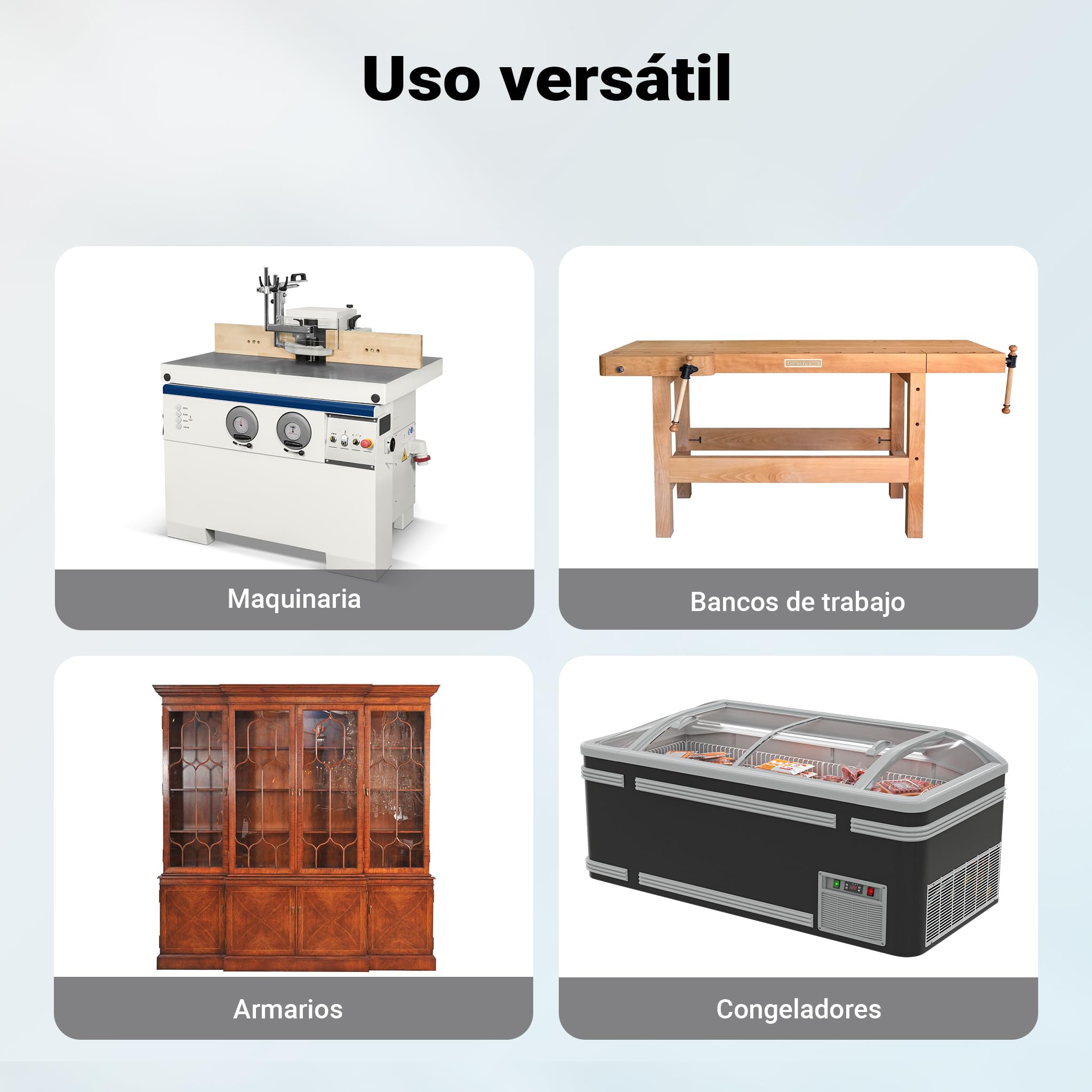 Wiltec Set 4 ruedas para cargas pesadas2000 kg retráctiles con manivela de carraca, 4 x 500 kg, ruedas para muebles, maquinaria y transporte de cargas