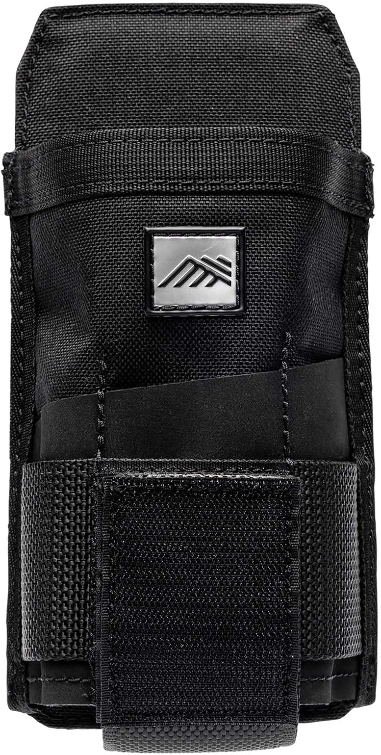 The Diamondback Wingman X - Versatile Carpenter & Electrician Tool Pouch Can be Used as Snips Holster or Hammer Loop - Durable Small Tool Pouch with Belt Clip (8", 4", 2.75")