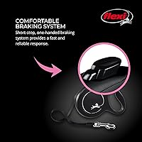 Vista 4 de Flexi New Classic - Correa retráctil para perro (cuerda), 16 pies, mediana, rosa