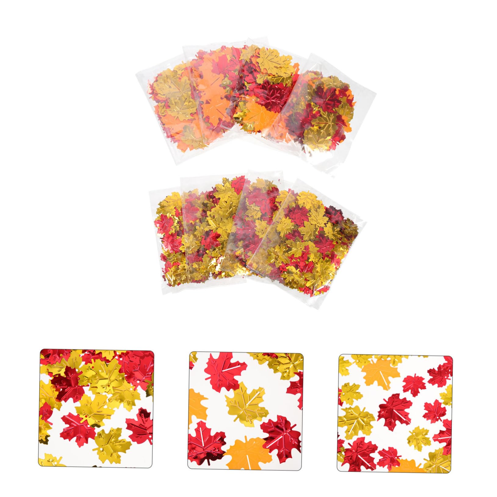 PRETYZOOM 40 Packungen Konfetti aus Ahornblättern Konfetti für Partydekoration Ahornblatt-Pailletten wandverkleidung wand polsterung Party-Glitzer- Multifunktionales Plastik