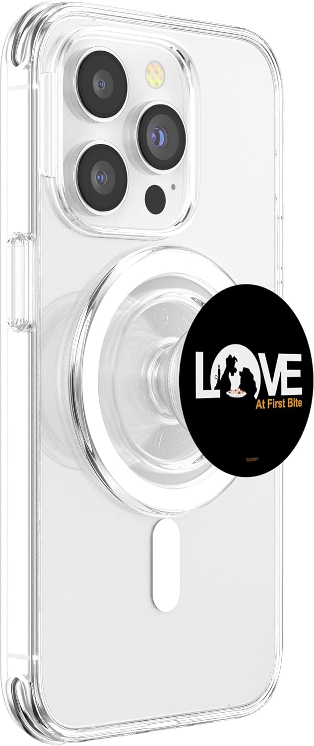 Disney Lady and The Tramp Love at First Bite Silhouette PopSockets MagSafe PopGrip for iPhone