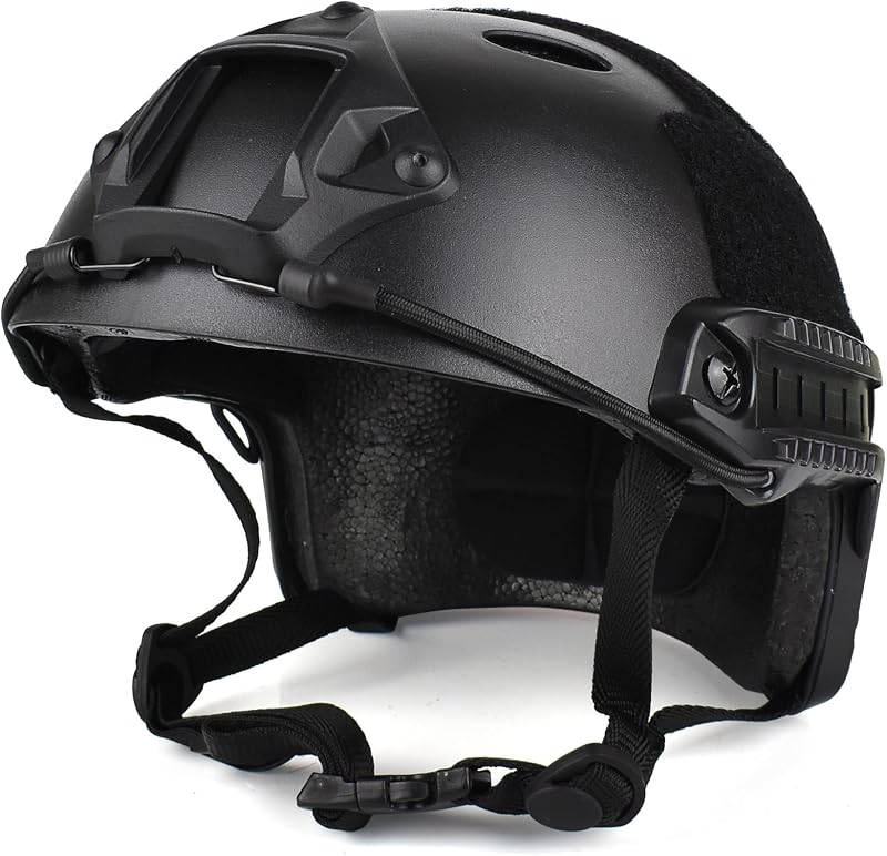 Casco Airsoft,GWEUZMALL PJ Tipo Paintball Táctico,Casco Rápido Ajustable Airsoft con Accesorios,Equipo Militar