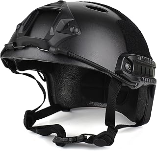 Airsoft Helmet,GWEUZMALL PJ Type Tactical Paintball,Airsoft Adjustable Fast Helmet with Accessories,Military Gear