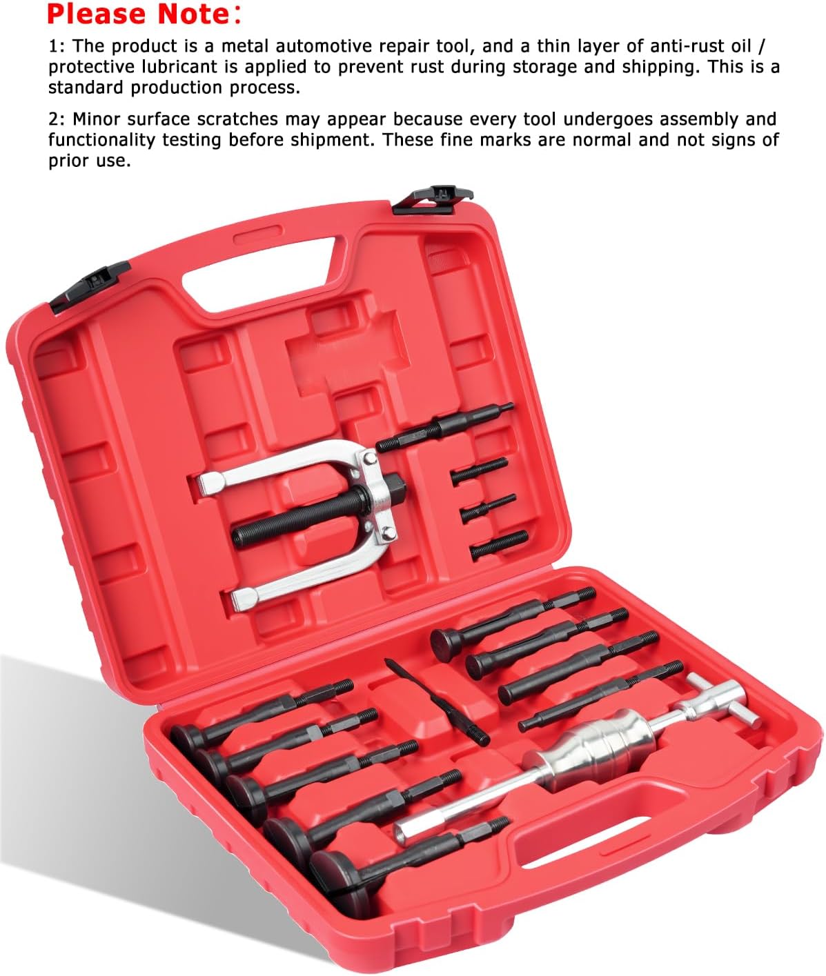 DAYUAN Blind Hole Collet Bearing Puller Set,16 pcs Inner Bearing Extractor Kit with Slide Hammer Insert Bearing Removal Tool