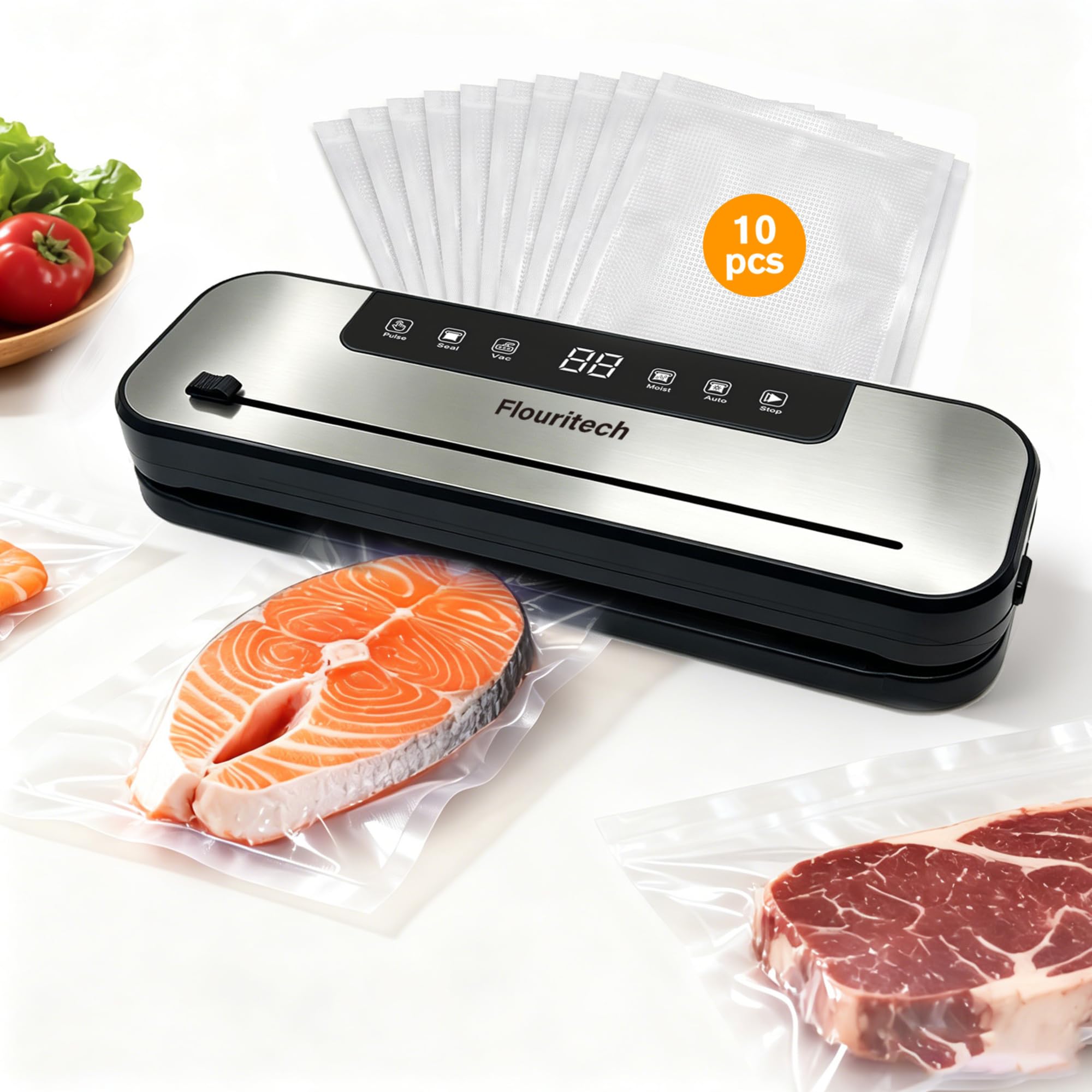 75kPa Vacuum Sealer Machine, 6-in-1 food vacuum sealer machine