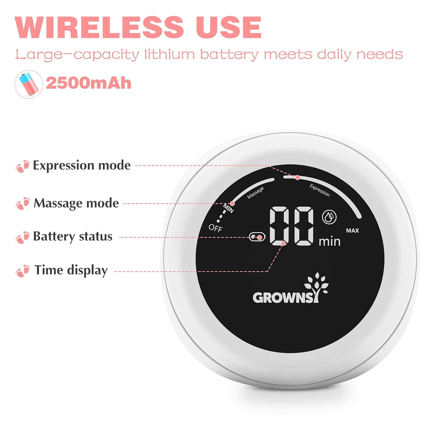 Double Electric Breast Pump Breast Feeding Pain Free Stepless knob LED HD Display, Strong Suction Power, Rechargeable, BPA Free, Quiet : Baby
