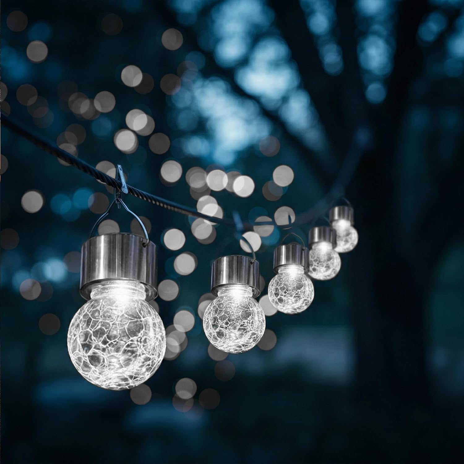 Solar Lanterns Outdoor,Hanging Solar Lights Waterproof Globes Garden Lights Decorative Light Up Ornaments for Fence Shepherd Hook Tree Ornaments Women Mom Grandma Gifts 12 Pack (Cold White)