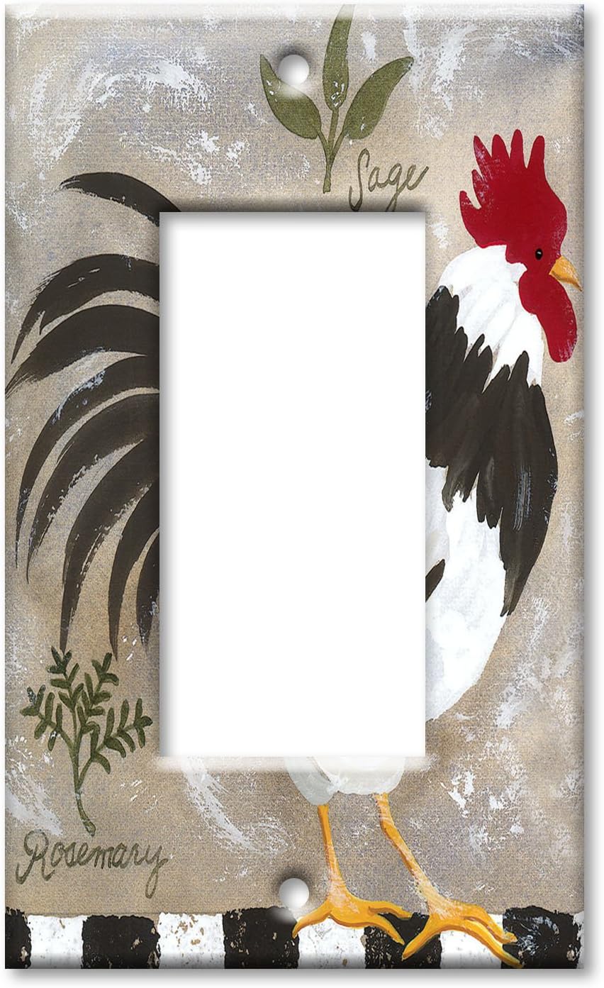 Art Plates - Jennifers Rooster Switch Plate - Single Rocker