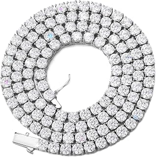 Tennis Necklace 3mm 4mm 5mm Iced Out Diamond Tennis Chain
