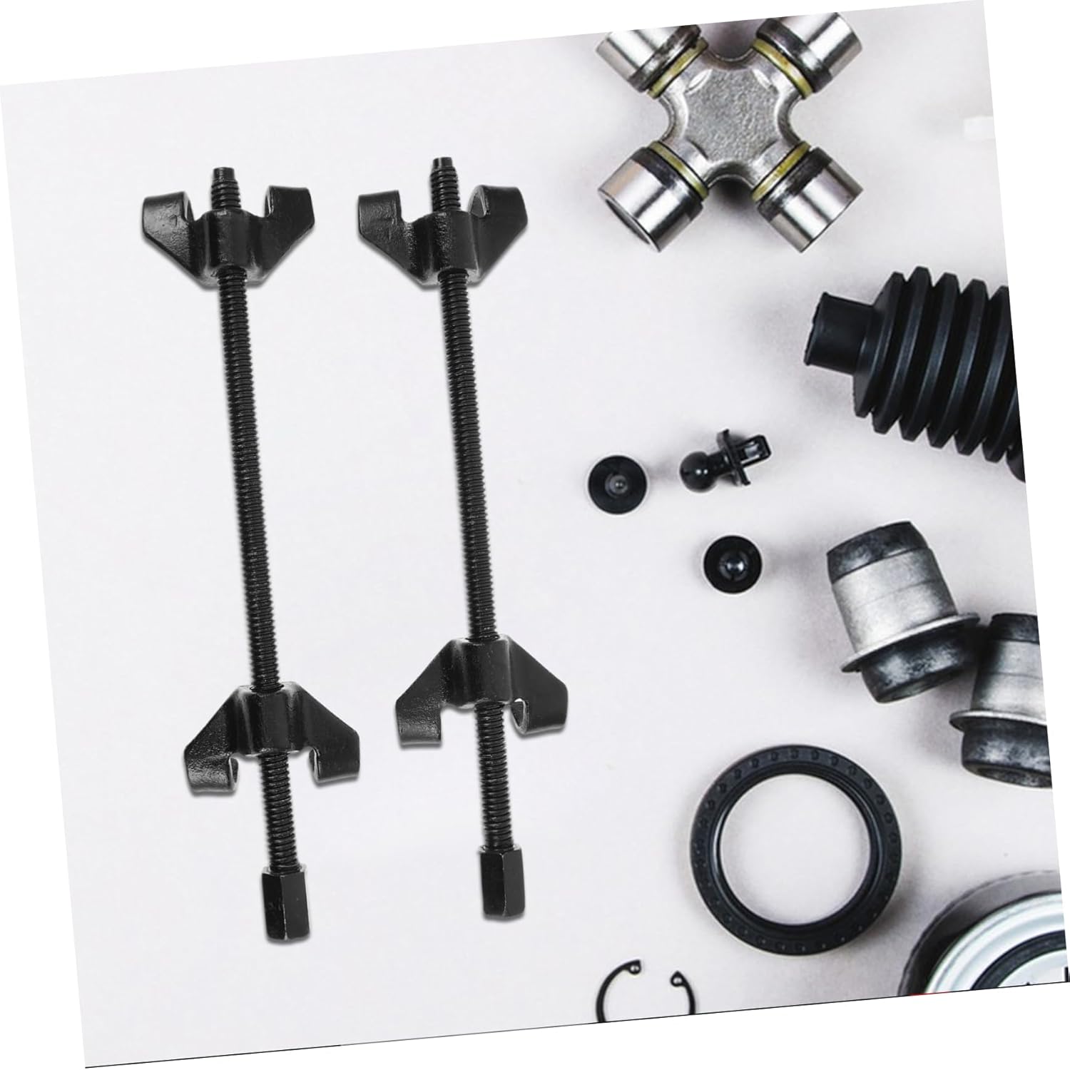 ABOOFAN 2pcs Automotive Coil Spring Compressor Tool Heavy Duty Mechanic Suspension Strut Removal Tool for Shock Absorber Disassembly