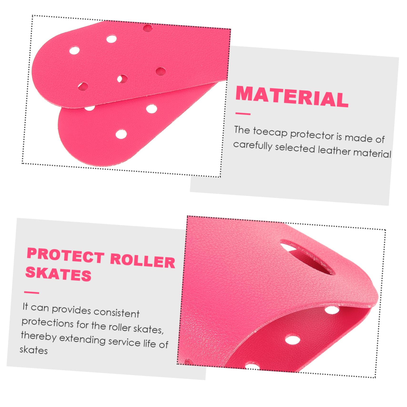 Hemoton 1Pair Roller Skate Toe Guards Protective Caps for Skates Wear Resistant Toe Covers Suitable for Roller Skates and Skating Shoes Lightweight and Durable Design