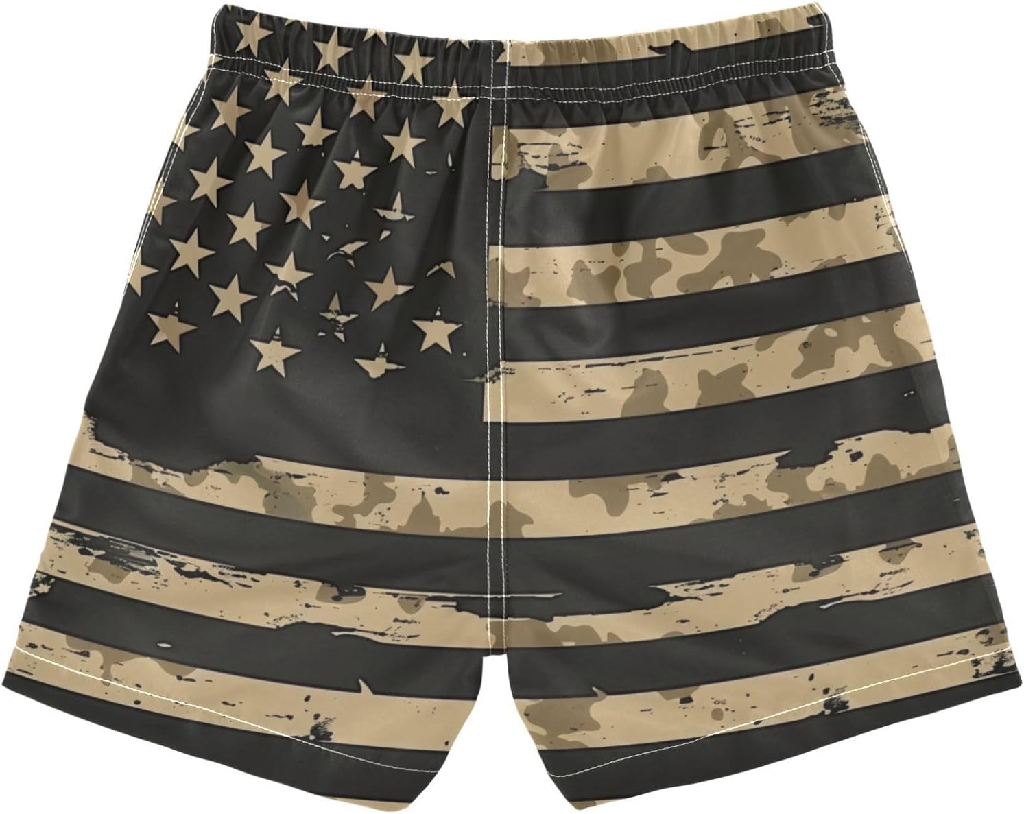 Boys Swim Trunks Shorts Camo American Flag Compression Liner Quick Dry for Beach Veterans Camouflage