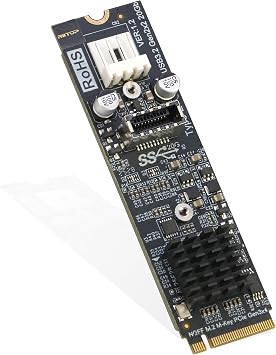 NVMe to USB Type-E Internal Connector [20Gbps], RIITOP M.2 M Key PCIe 4.0 NVMe to USB-C 3.2 Gen22 Type-E Header