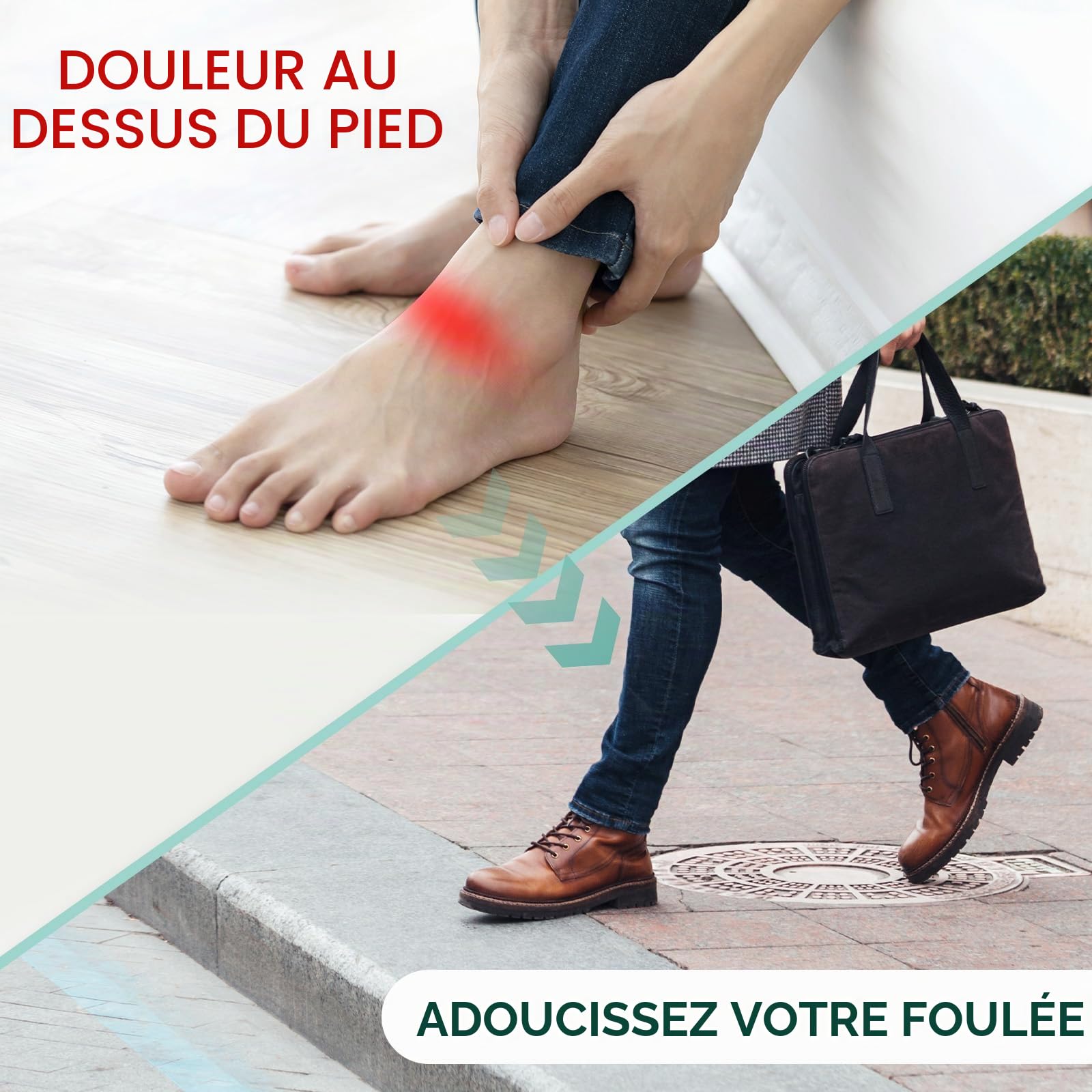 Welnove 2 paires Coussinet Languette Chaussure - Mousse chaussure à mémoire de forme et daim, auto-adhésifs, pour bottes, chaussures en cuir et chaussures de ville, coussinet chaussure trop grande,L