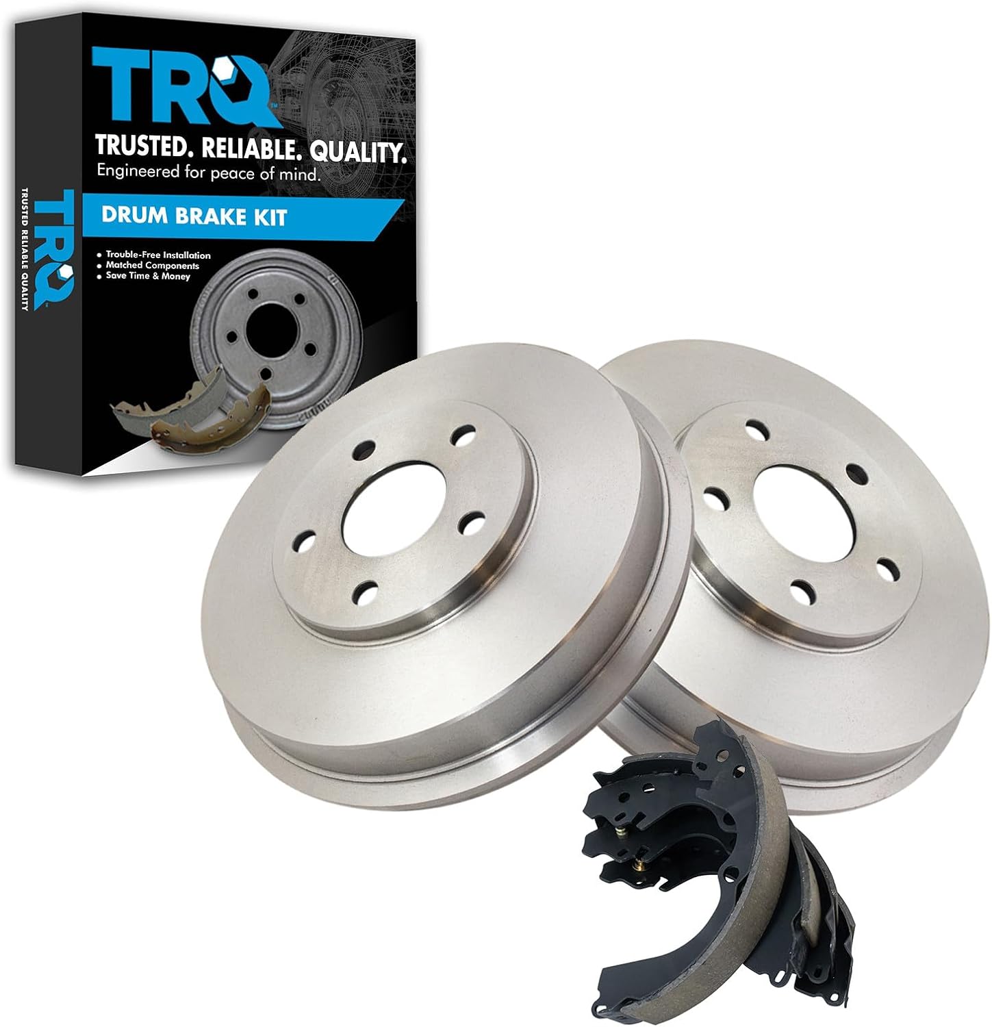 TRQ Brake Drum & Shoe Rear Set Kit for Subaru Forester Impreza Legacy
