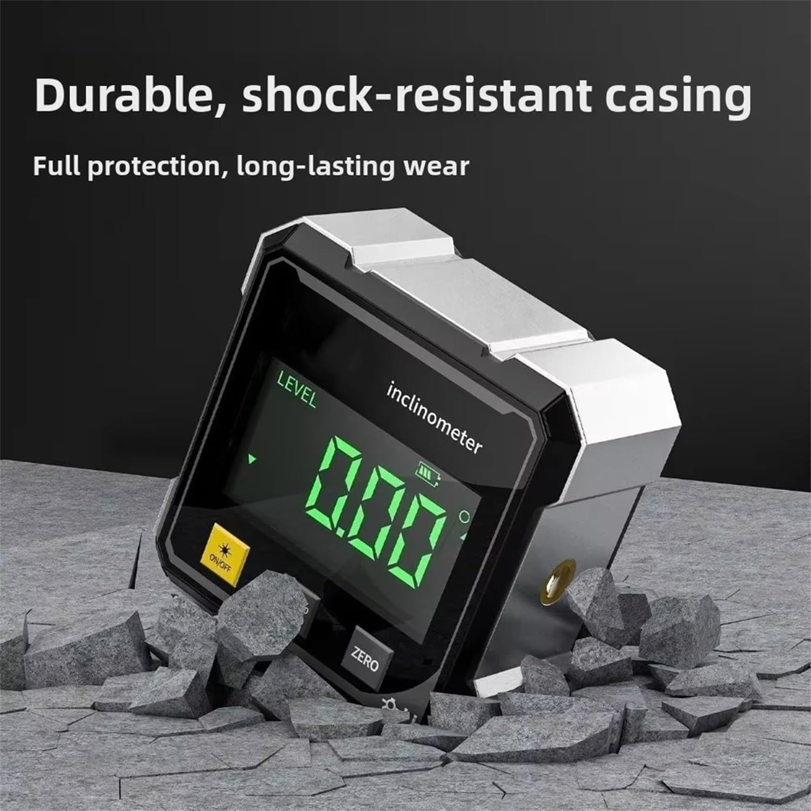 Cyfrowy magnetyczny wizjer kątowy, 4-stronny miernik magnetyczny z dużym wyświetlaczem LED, dokładność ± 0,2°, zakres 4 × 90 ° dla piły stołowej i dekoracji rur