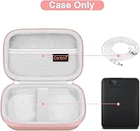 Vista 2 de Canboc Funda de transporte para disco duro Western Digital Elements WD My Passport Canvio Basics Seagate Backup Plus Slim 1TB 2TB 3TB 4TB 4TB funda