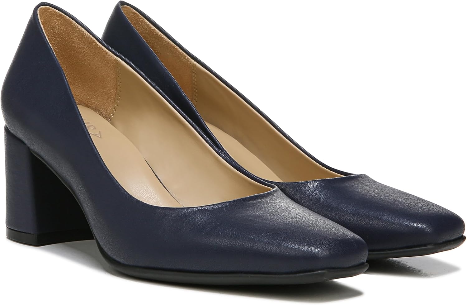 Naturalizer Women's Warner Square Toe Block Heel Pump