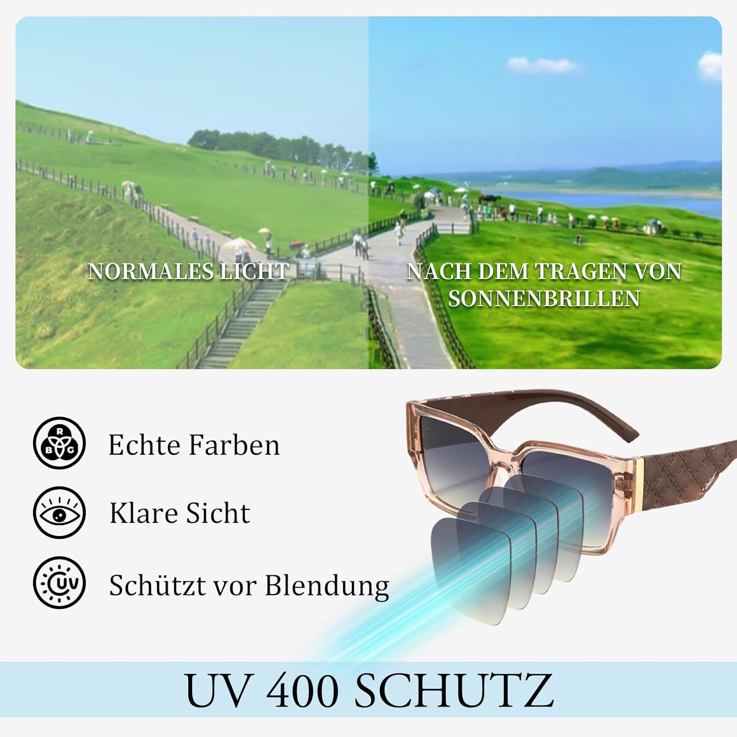 Oversized Reading glasses Sunglasses for Women, Stylish UV400 Reader Full Lens Eyewear for OutdoorBeach Travel Driving - Image 6