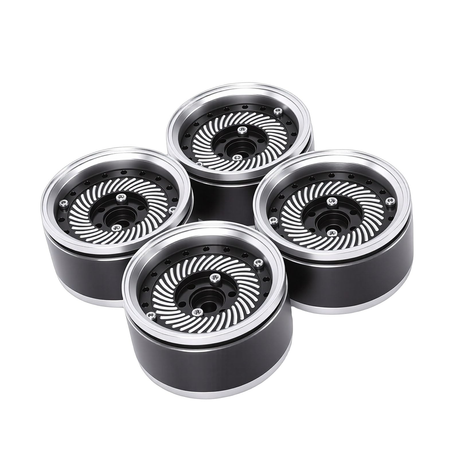 Sxhlseller Cerchi per Auto RC da 1,9 Pollici a Prova di Impatto |Cerchioni in Lega di Alluminio Anodizzato da 4 Pezzi per 1/10 Crawler Mud Sand Rock Off Road