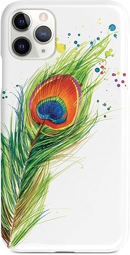 Miniatura 8 de Inspired Cases - Compatible con iPhone Xs Max - Funda protectora con textura 3D para Apple iPhone Xs Max - Plumas de pavo real acuarela