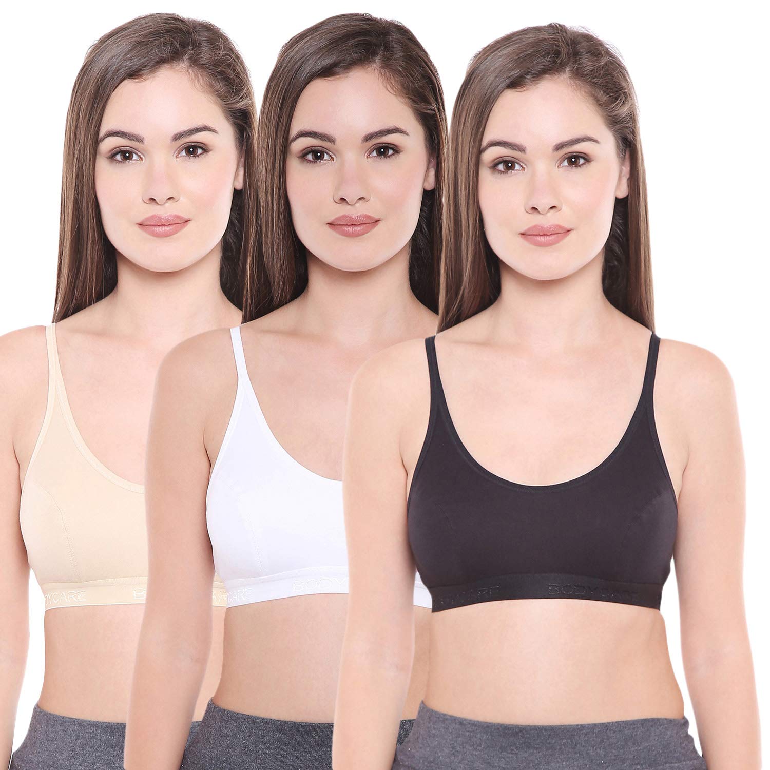 Women's Cotton Non-Padded Wire Free Sports Bra (E1608BSW-40B_Multicolour_40)-image-31