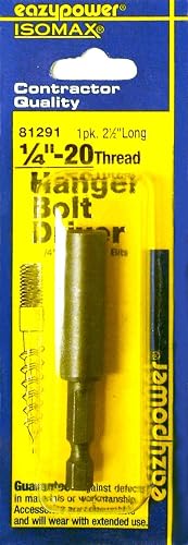 Eazypower Isomax Hex 1/4 in.-20 x 2-1/2 in. L Screwdriver Bit Adapter Steel 1 pc