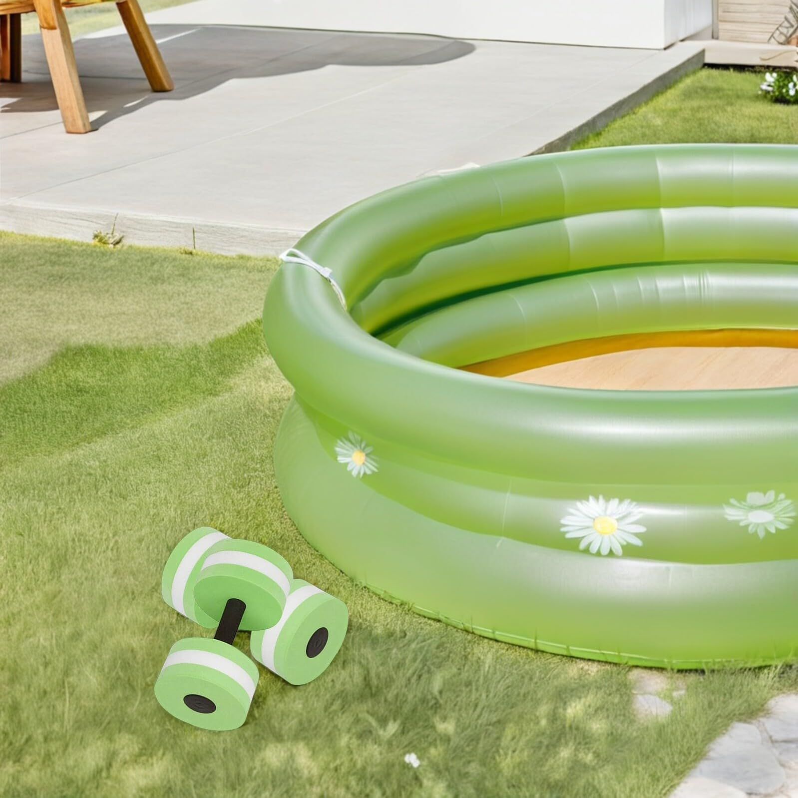 ibasenice Haltères pour 2 Eva en Aquatiques Vert Piscine Pièces | Aquagym et Exercices en Eau, Faible Absorption, Lot de 2, Format Compact